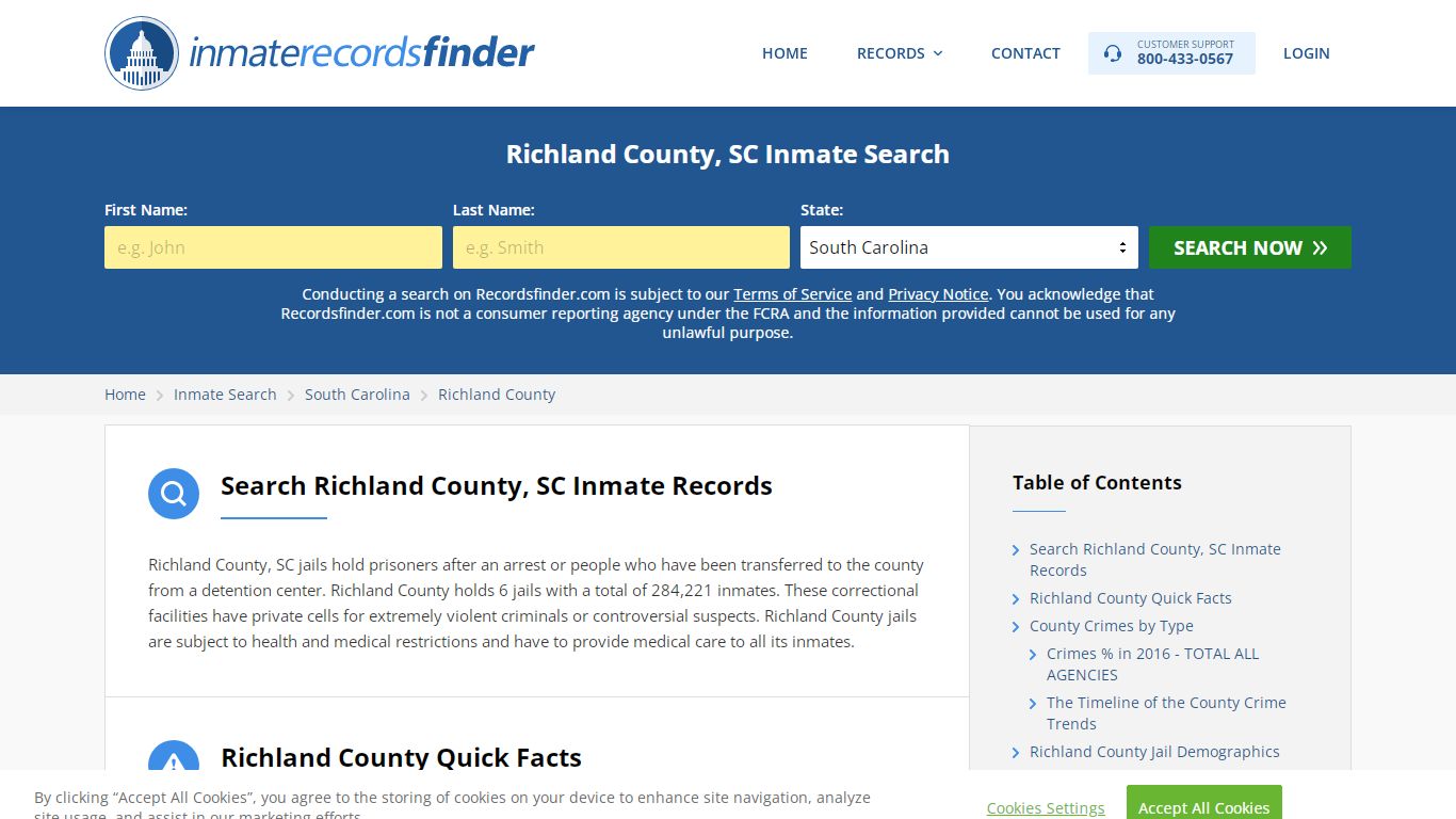 Richland County, SC Inmate Lookup & Jail Records Online